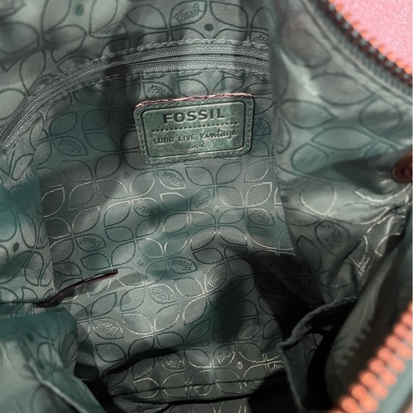 Fossil Maddox Green Leather Shoulder /Crossbody Bag - Picture 5 of 7